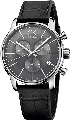 Relojes Calvin Klein Hombre Correa de cuero negro - K2G271C3